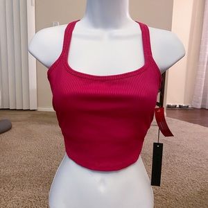 Carbon38 Hot Pink Sports Bra, L, NWT